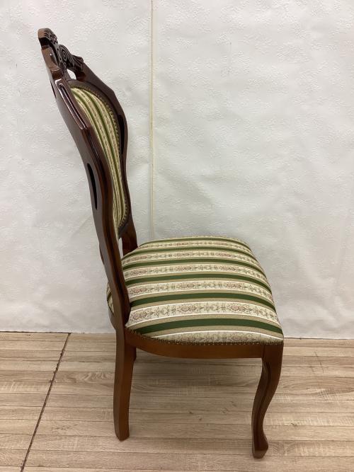 dinos (ディノス) ダイニングチェアー ブラウン×グリーン イタリア製縞柄ダイニングチェア