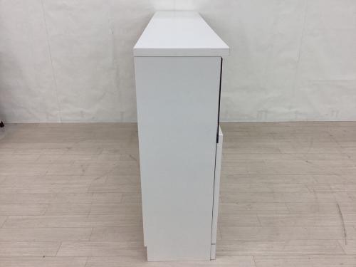 dinos (ディノス) サイドボード ホワイト ＬＥＤ付ギャラリ書棚