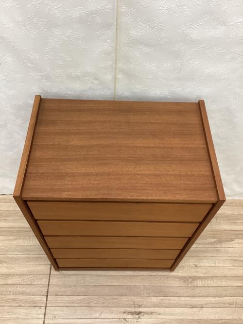 dinos (ディノス) 5段チェスト ナチュラル 北欧風チーク材チェスト５段 5段