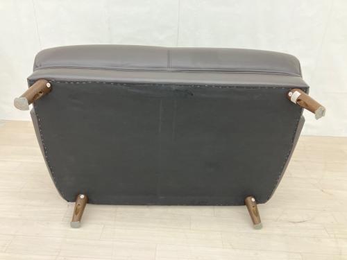 ニトリ 2人掛けソファー ブラック 合皮 Nシールド KOTEI2