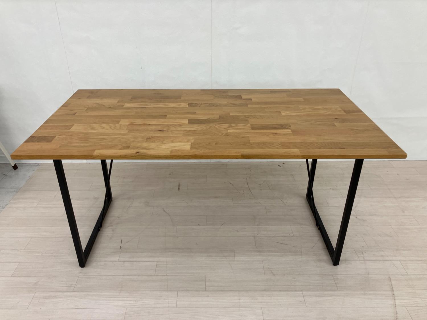 関家具 (セキカグ) ダイニングテーブル ナチュラル×ブラック 天然木