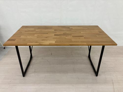 関家具 (セキカグ) ダイニングテーブル ナチュラル×ブラック 天然木 FROG 幅:約150㎝