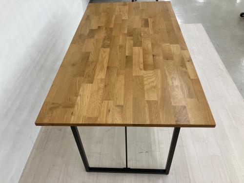 関家具 (セキカグ) ダイニングテーブル ナチュラル×ブラック 天然木 FROG 幅:約150㎝