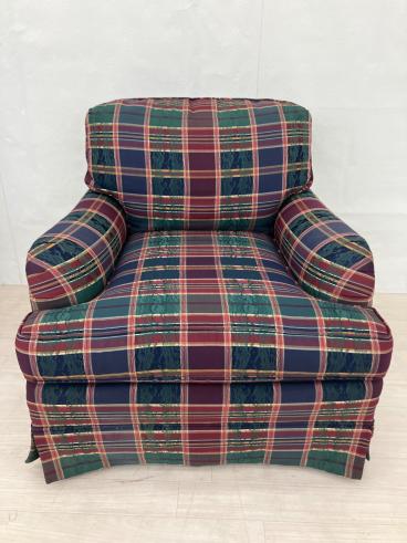 Thomasville (トーマスビル) 2人掛けソファー ホワイト×ブルー