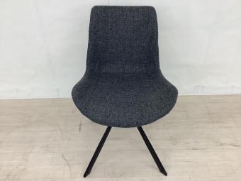 songdream (ソングドリーム) 回転式ダイニングチェア グレー×ブラック　ファブリック VIOLA(ヴィオラ)