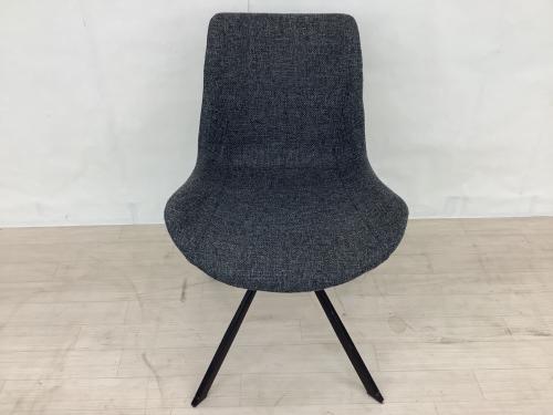 songdream (ソングドリーム) 回転式ダイニングチェア グレー×ブラック　ファブリック VIOLA(ヴィオラ)