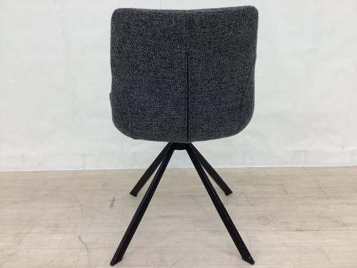 songdream (ソングドリーム) 回転式ダイニングチェア グレー×ブラック　ファブリック VIOLA(ヴィオラ)