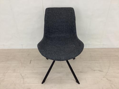 songdream (ソングドリーム) 回転式ダイニングチェア グレー×ブラック ファブリック VIOLA(ヴィオラ)