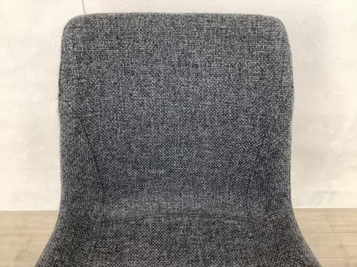 songdream (ソングドリーム) 回転式ダイニングチェア グレー×ブラック ファブリック VIOLA(ヴィオラ)