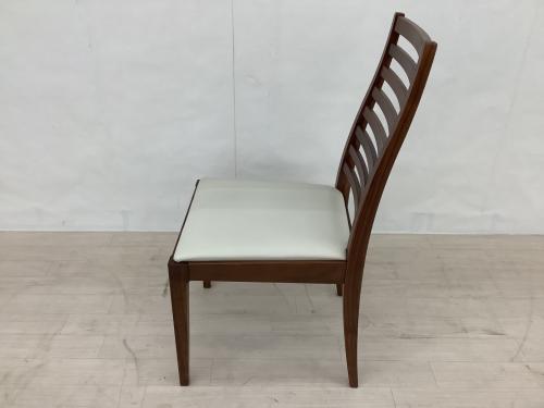 秋田木工 (アキタモッコウ) ダイニングチェアー ブラウン×ベージュ N-005 合皮×木製