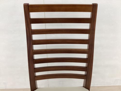 秋田木工 (アキタモッコウ) ダイニングチェアー ブラウン×ベージュ N-005 合皮×木製