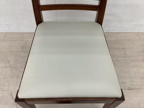 秋田木工 (アキタモッコウ) ダイニングチェアー ブラウン×ベージュ N-005 合皮×木製