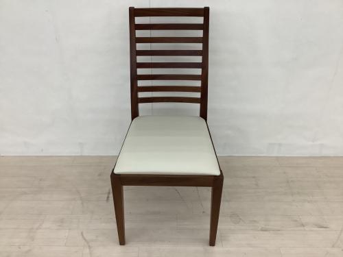 秋田木工 (アキタモッコウ) ダイニングチェアー ブラウン×ベージュ N-005 合皮×木製