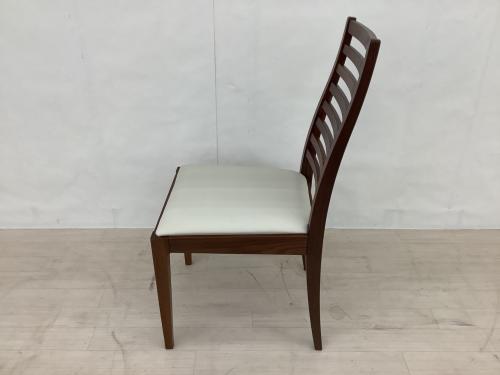 秋田木工 (アキタモッコウ) ダイニングチェアー ブラウン×ベージュ N-005 合皮×木製