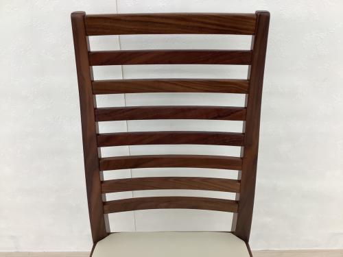 秋田木工 (アキタモッコウ) ダイニングチェアー ブラウン×ベージュ N-005 合皮×木製