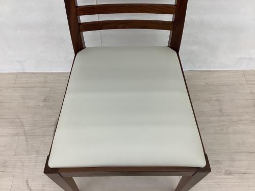 秋田木工 (アキタモッコウ) ダイニングチェアー ブラウン×ベージュ N-005 合皮×木製