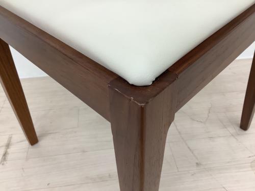 秋田木工 (アキタモッコウ) ダイニングチェアー ブラウン×ベージュ N-005 合皮×木製