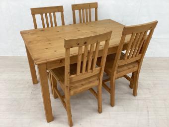 ニトリ ダイニング5点セット ナチュラル 木製 N-パイン 幅:約120㎝