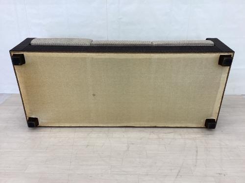 KAZAMA (カザマ) 3人掛けソファー ベージュ×ブラック