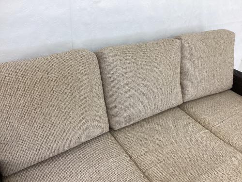 KAZAMA (カザマ) 3人掛けソファー ベージュ×ブラック