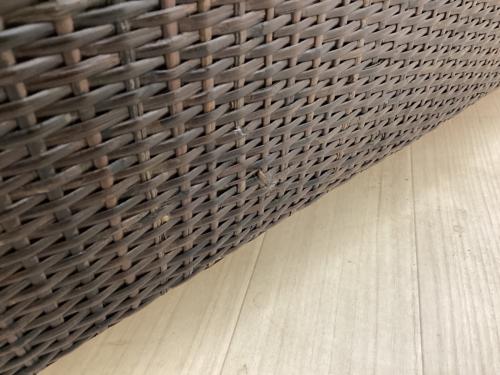 KAZAMA (カザマ) 3人掛けソファー ベージュ×ブラック