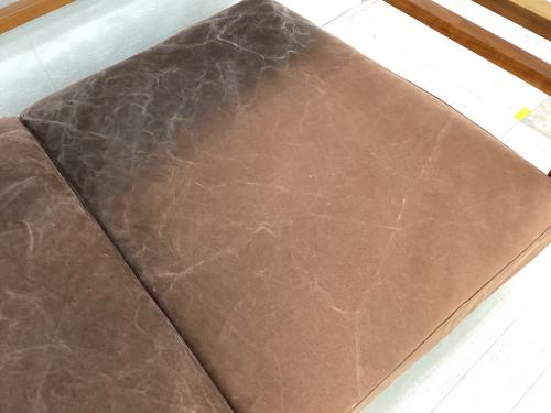 広松木工 (ヒロマツモッコウ) カウチソファー 幅:約196㎝ オレンジ×ブラウン RIPOSO 196