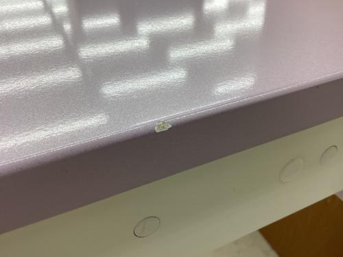 くろがね 学習机4点セット CD-CGX19 パープル×ホワイト ハート柄