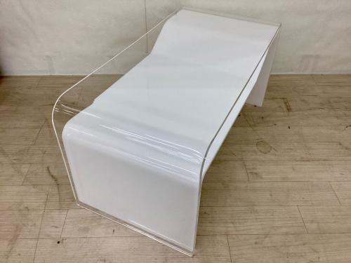 INSHORE (インショア) アクリルコンビテーブル　クリア＆ホワイト