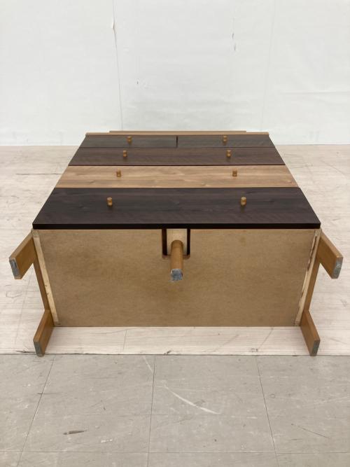 ニトリ チェストラック ブラウン×ナチュラル ランダム2 80