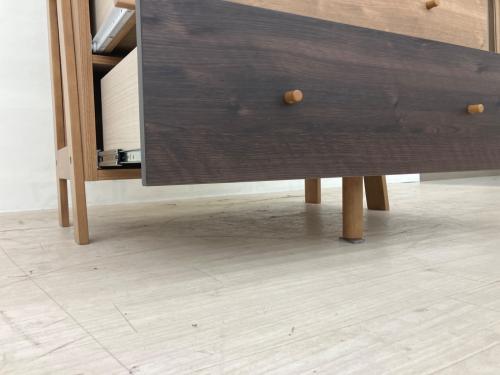 ニトリ チェストラック ブラウン×ナチュラル ランダム2 80