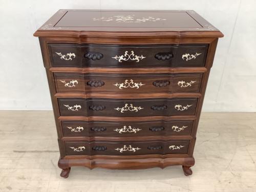 象嵌細工チェスト ブラウン