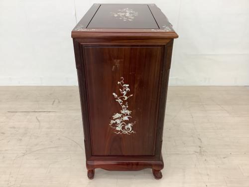 象嵌細工チェスト ブラウン