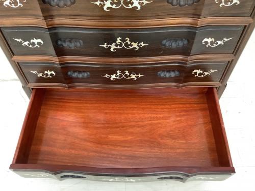 象嵌細工チェスト ブラウン