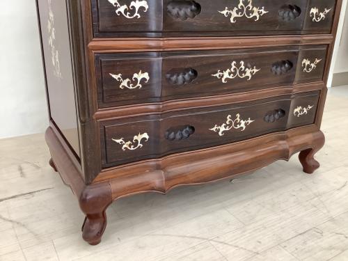 象嵌細工チェスト ブラウン