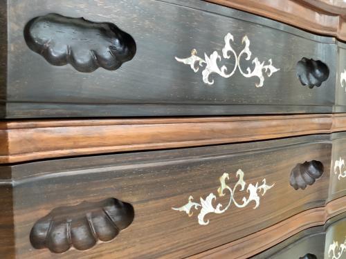 象嵌細工チェスト ブラウン