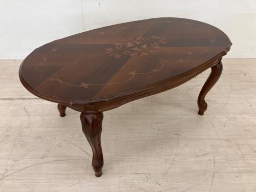 dinos (ディノス) ローテーブル イタリアオーバルテーブル１００ ダークブラウン