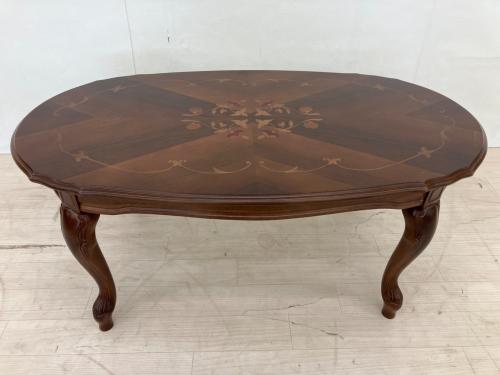 dinos (ディノス) ローテーブル イタリアオーバルテーブル１００ ダークブラウン