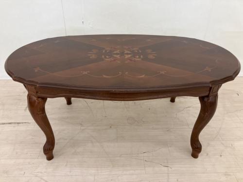 dinos (ディノス) ローテーブル イタリアオーバルテーブル１００ ダークブラウン