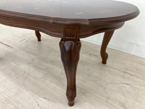 dinos (ディノス) ローテーブル イタリアオーバルテーブル１００ ダークブラウン