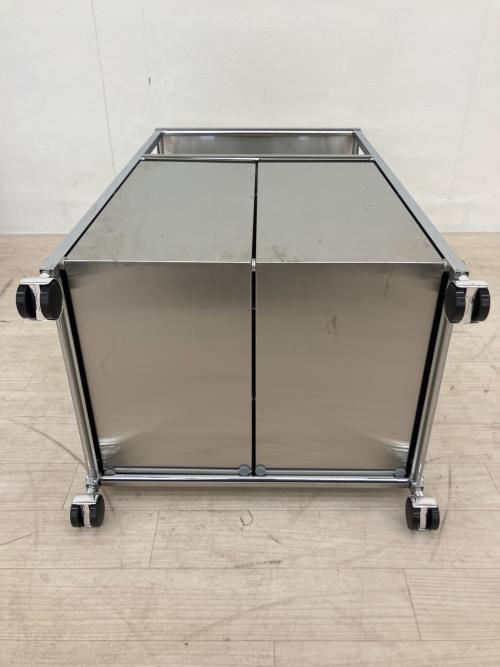 dinos (ディノス) ワゴン ステンレス作業台ワゴンダスト２分別 シルバー