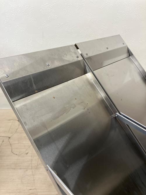 dinos (ディノス) ワゴン ステンレス作業台ワゴンダスト２分別 シルバー