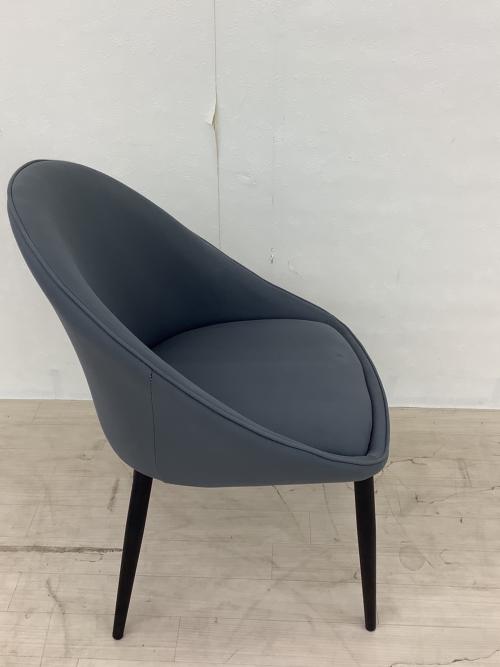 dinos (ディノス) ダイニングチェアー ダイニングチェア丸 ブルー×グレー