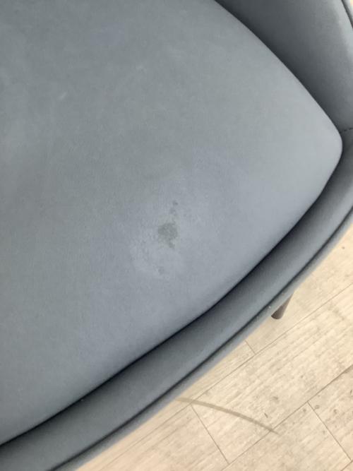 dinos (ディノス) ダイニングチェアー ダイニングチェア丸 ブルー×グレー