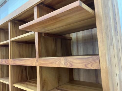 UNICO (ウニコ) シェルフ BREATH ブラウン ワイド チーク材 BREATH