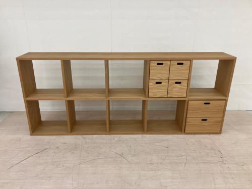 無印良品 (ムジルシリョウヒン) スタッキングシェルフ スタッキングシェルフセット・５段×２列・オーク材 ナチュラル