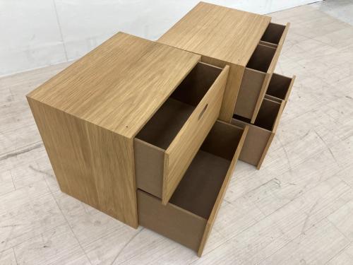 無印良品 (ムジルシリョウヒン) スタッキングシェルフ スタッキングシェルフセット・５段×２列・オーク材 ナチュラル