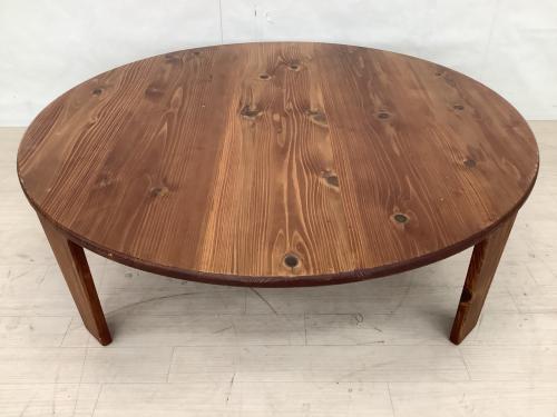 85funiture 折りたたみテーブル 幅:約120㎝ ブラウン 癒されるちゃぶ台