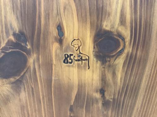 85funiture 折りたたみテーブル 幅:約120㎝ ブラウン 癒されるちゃぶ台