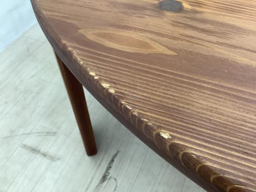 85funiture 折りたたみテーブル 幅:約120㎝ ブラウン 癒されるちゃぶ台