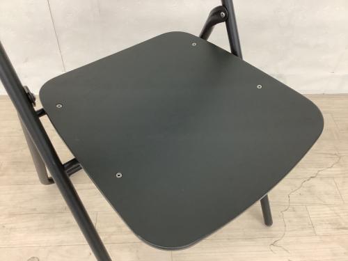 無印良品 (ムジルシリョウヒン) チェア ブラック スチールパイプ折りたたみチェア